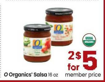 Safeway O Organics Salsa offer