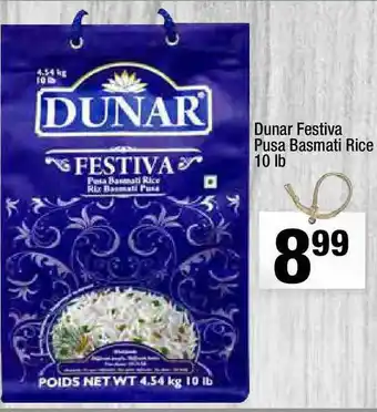 Super King Markets Dunar Festiva Pusa Basmatie Rice 10 Lb offer