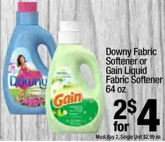 Super King Markets Downy Fabric Softener Or Gain Liquid Fabric Softener 64 Oz offer