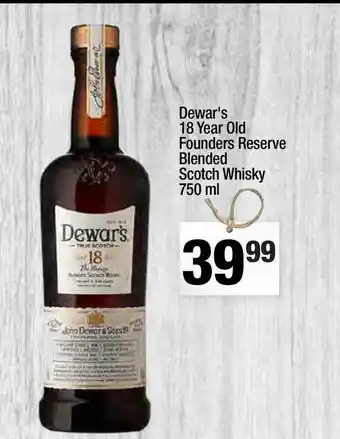 Super King Markets Dewar's 18 Year Old Founder Reserve Blended Scotch Whisky 750 Ml offer