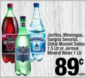 Super King Markets Jarritos, Mineragua, Sangria Senorial, Sidral Mundet Sodas 1.5 Ltr Or Jermuk Mineral Water 1 Ltr offer