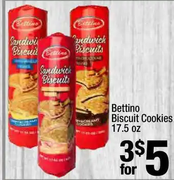 Super King Markets Bettino Biscuit Cookies 17.5 Oz offer
