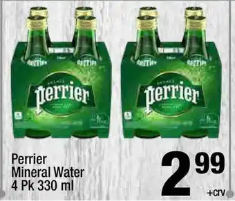 Super King Markets Perrier Mineral Water 4 Pk 330 Ml offer