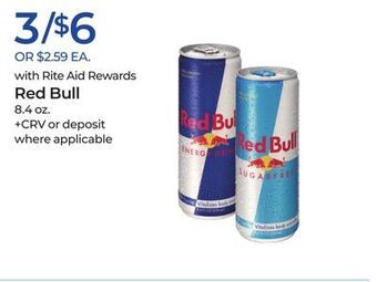 Rite Aid Red bull offer