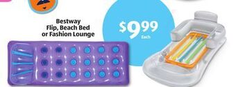 Aldi Bestway flip, beach bed or fashion lounge offer