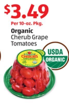 Aldi Organic cherub grape tomatoes offer