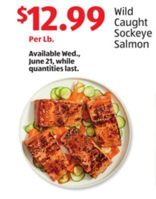 Aldi Wild caught sockeye salmon offer