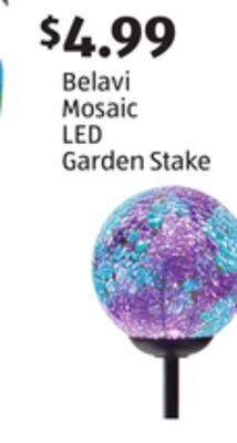 Aldi Belavi mosaic led garden stake offer