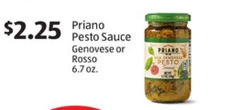 Aldi Priano pesto sauce offer