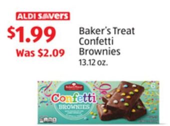 Aldi Baker's treat confetti brownies offer