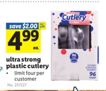 Lidl Ultra strong plastic cutlery offer