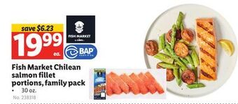 Lidl Fish market chilean salmon fillet portions, family pack offer