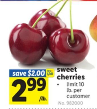 Lidl Sweet cherries offer