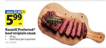 Lidl Rastelli preferred® beef striploin steak offer