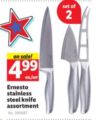 Lidl Ernesto stainless steel knife assortment offer