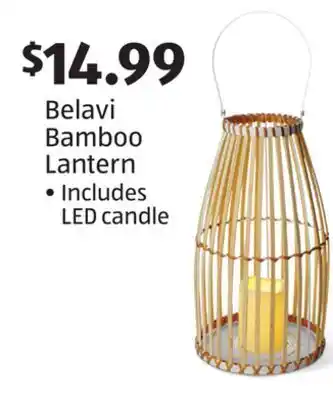 Aldi Belavi bamboo lantern offer