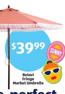 Aldi Belavi fringe market umbrella offer