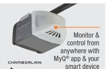 The Home Depot Chamberlain 1/2 hp** smart garage door opener offer