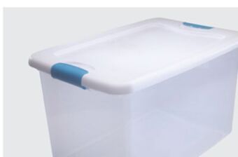 The Home Depot Sterilite 64-quart latching storage box offer