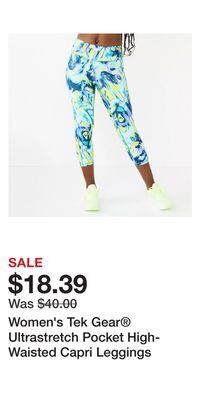 Kohl's Women's tek gear® ultrastretch pocket high-waisted capri leggings offer