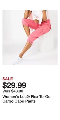 Kohl's Women's lee® flex-to-go cargo capri pants offer