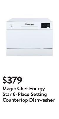 Walmart Magic chef energy star 6-place setting countertop dishwasher offer