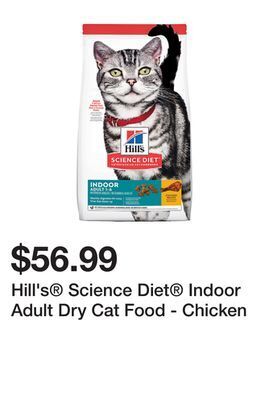 Petsmart Hill's® science diet® indoor adult dry cat food - chicken offer