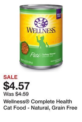 Petsmart Wellness® complete health cat food - natural, grain free offer