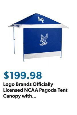 Sam's Club Logo brands officially licensed ncaa pagoda tent canopy with colored frame & side panel (assorted teams) offer