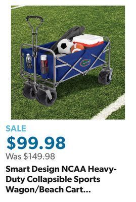 Sam's Club Smart design ncaa heavy-duty collapsible sports wagon/beach cart (assorted teams) offer