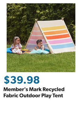 Sam's Club Member's mark recycled fabric outdoor play tent offer