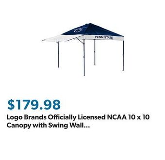 Sam's Club Logo brands officially licensed ncaa 10 x 10 canopy with swing wall (assorted teams) offer