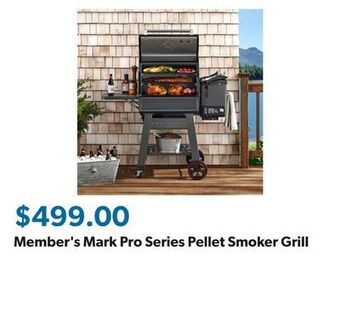 Sam's Club Member's mark pro series pellet smoker grill offer