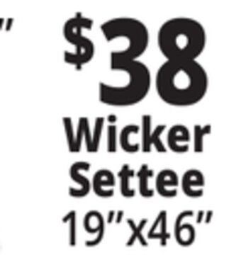 Ocean State Job Lot Wicker settee offer