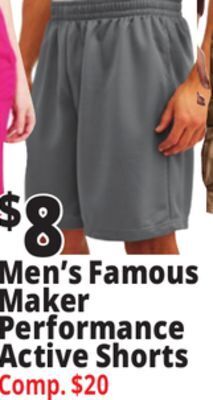 Ocean State Job Lot Men's famous maker performance active shorts offer
