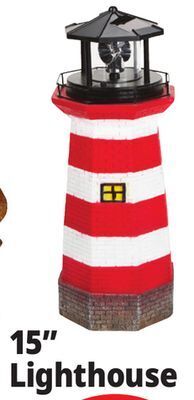 Ocean State Job Lot Solar lighthouse with rotating led light, 15 offer