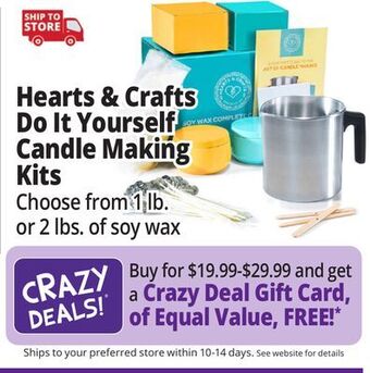 Ocean State Job Lot Hearts & crafts diy complete soy wax candle making kit, 1 lb offer