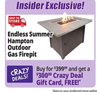 Ocean State Job Lot Endless summer hampton outdoor gas fire pit offer