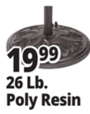 Ocean State Job Lot Polyresin umbrella base, 26 lbs offer
