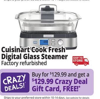 Ocean State Job Lot Cuisinart cook fresh digital glass steamer (certified refurbished) offer