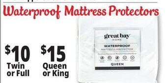 Ocean State Job Lot Waterproof mattress protectors offer