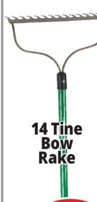 Ocean State Job Lot 14 tine bow rake offer