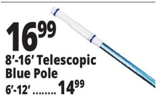 Ocean State Job Lot 8'-16' telescopic blue pole offer