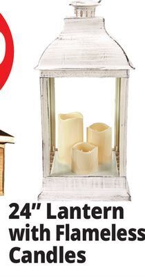 Ocean State Job Lot 24 lantern with flameless candles offer