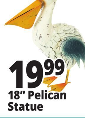 Ocean State Job Lot 18 pelican garden statue offer