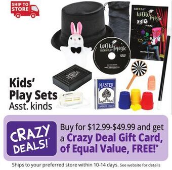 Ocean State Job Lot Kids' play sets offer