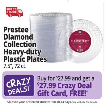 Ocean State Job Lot Prestee diamond collection heavy-duty plastic plates offer