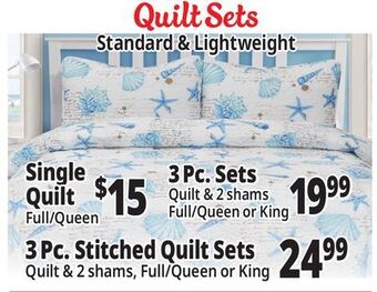 Ocean State Job Lot Quilt sets offer