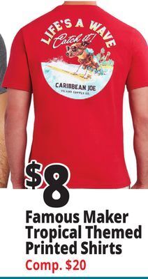 Ocean State Job Lot Famous maker tropical themed printed shirts offer