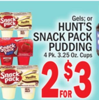 C Town Hunt's snack pack pudding offer